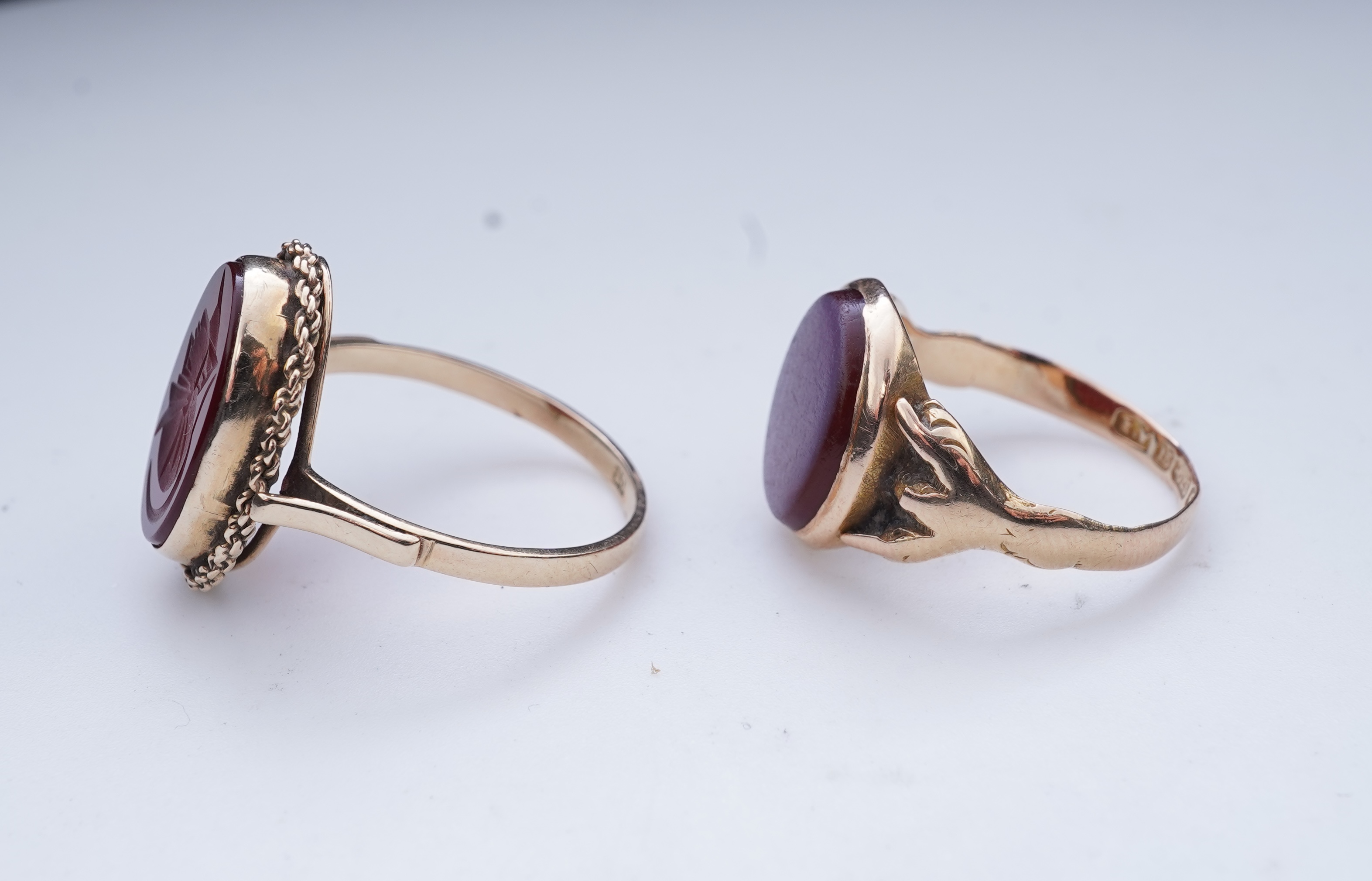 Two hardstone rings